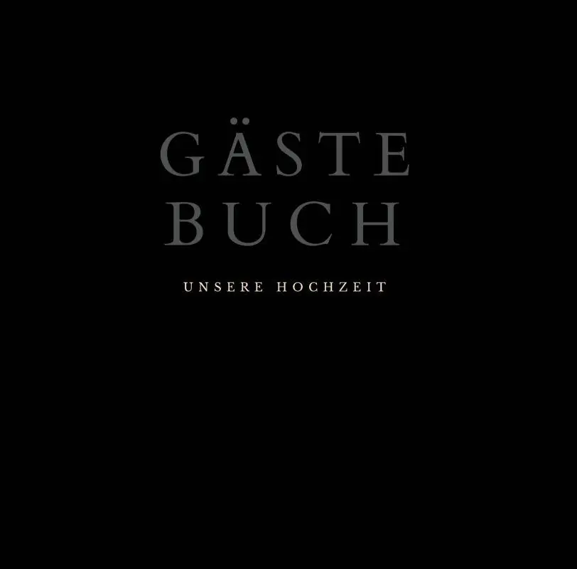 Gästebuch "Unsere Hochzeit"- Hochzeitsgästebuch BLACK Premium Hardcover 78 Seiten / 1 Edition Alleen Vandaag