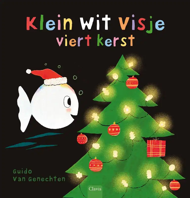 Klein wit visje viert Kerst / Druk 2 Tijdelijk Beschikbaar