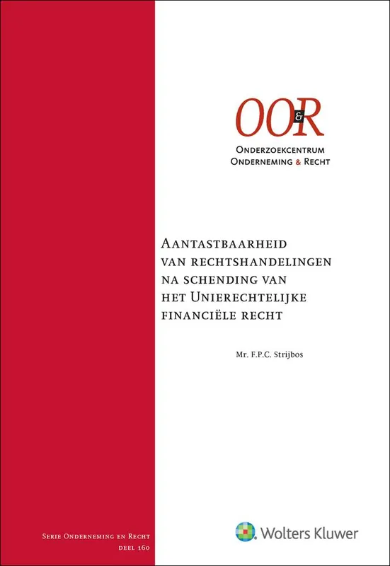 Gereduceerde Prijs Aantastbaarheid van r.h. na schending van het unierechtelijke financiële recht / Druk 1
