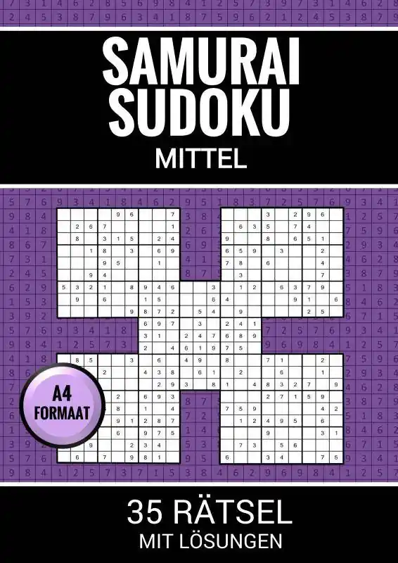 Nu Kopen Samurai Sudoku Mittel - 35 Rätsel mit Lösungen / 1 Edition