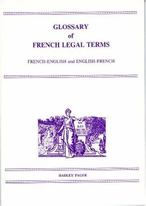 Op = Op Glossary of French Legal Terms French-English and English-French - A. S. Lindsey