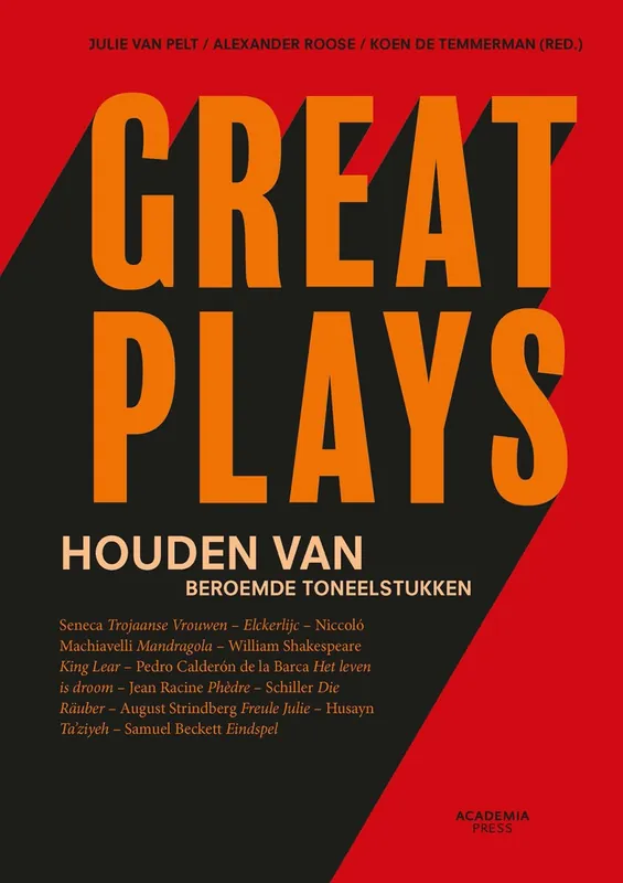 Direct Verzonden Great plays - Koen De Temmerman; Alexander Roose; Julie Van Pelt