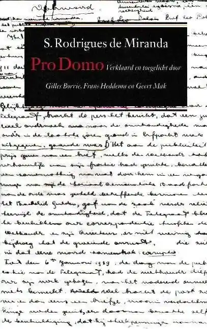 Bestel Nu Pro Domo - S. Rodrigues de Miranda
