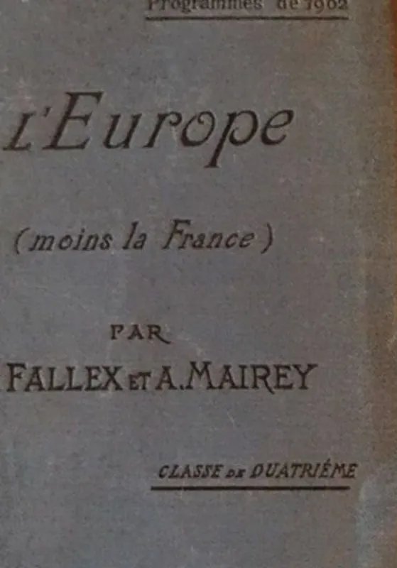 l' Europe (moins la France) - M. Fallex et A. Mairey Superprijs