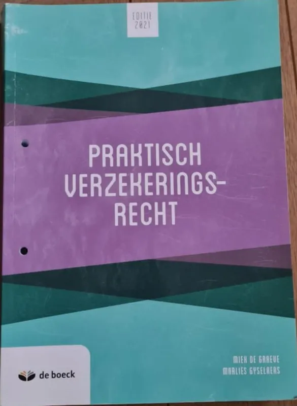 Praktisch verzekeringsrecht 2021 - Miek de Graeve en Marlies Gyselaers Exclusieve Aanbieding