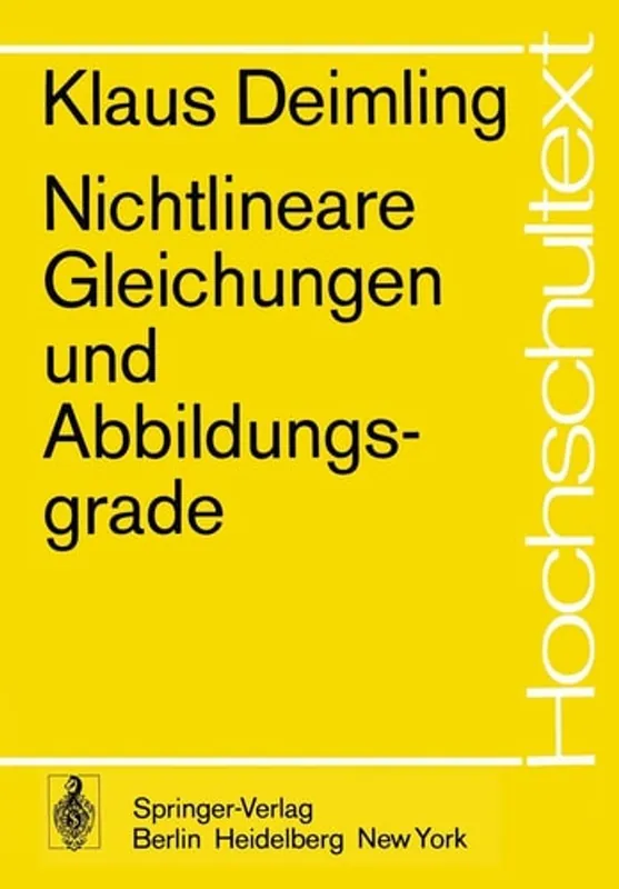 Actieprijs Nichtlineare Gleichungen und Abbildungsgrade (Hochschultext) (German Edition) - K. Deimling