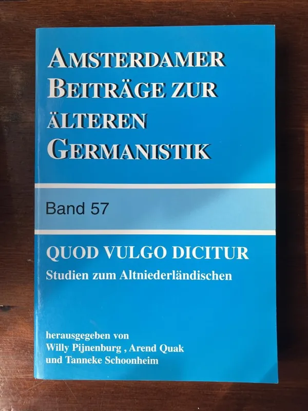Studien zum Altniederländischen - Quak, Arend, Pijnenburg, Willy, Schoonheim, Tanneke Flitsaanbieding