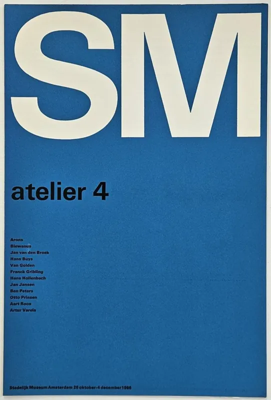 Atelier 4 / Stedelijk Museum Catalogus - CROUWEL, Wim / Total Design (ontwerp) Dagaanbieding