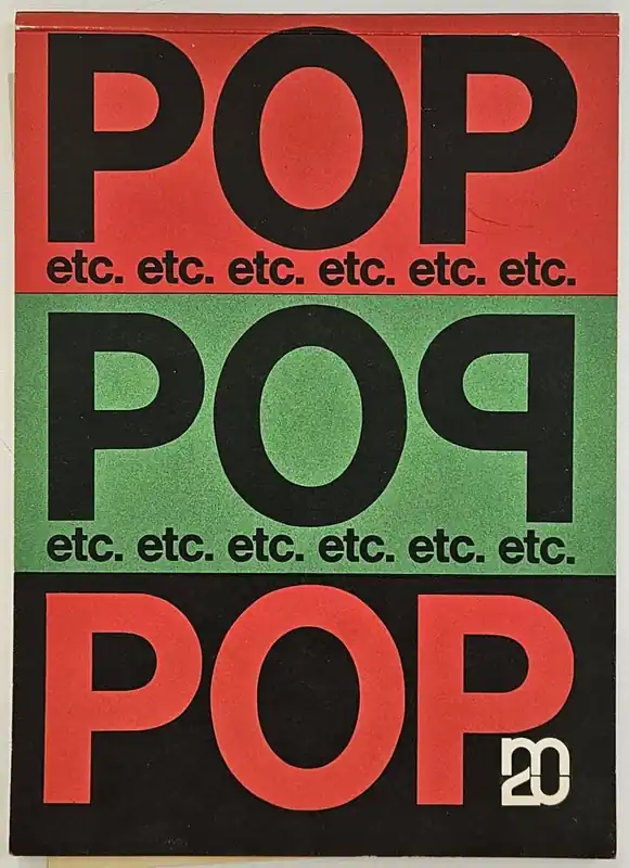 Pop etc. Katalog 15 - SCHMID, Georg (Kataloggestaltung) Speciale Aanbieding