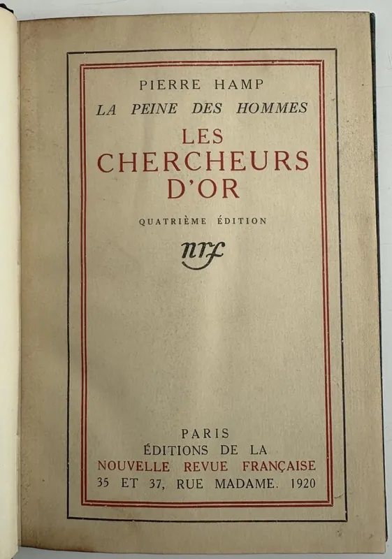 Lage Prijs Les Chercheurs d'Or - Hamp, Pierre