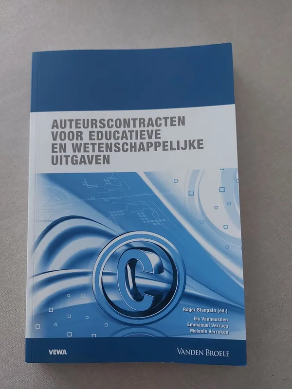 Direct Verzonden Auteurscontracten voor educatieve en wetenschappelijke uitgaven - Els Vanheusden, Emmanuel Verraes, Melanie Verroken