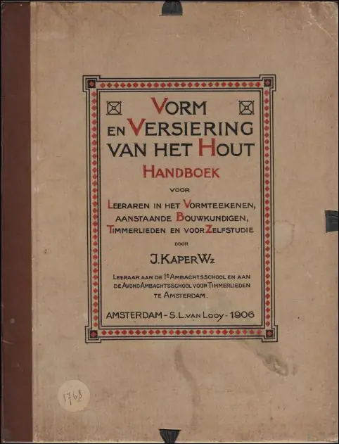 Koop Vandaag Vorm en versiering van het hout : handboek voor leeraren in het vormteekenen, aanstaande bouwkundigen, timmerlieden en voor zelfstudie - Kaper Wz., J.