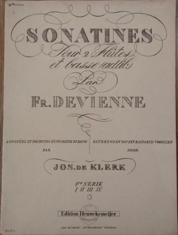 Direct Verzonden Sonatines pour 2 flutes et basse (ad lib.) 1re s - Devienne, F.