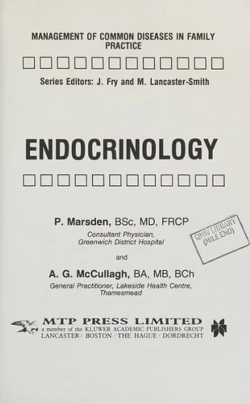 Direct Verzonden Endocrinology (Management of Common Diseases in Family Practice) - P. Marsden