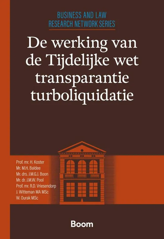 De werking van de Tijdelijke wet transparantie turboliquidatie / Druk 1 Veilige Betaling