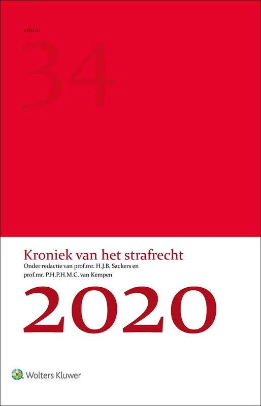Kroniek van het strafrecht 2020 / Druk 1 Actieprijs