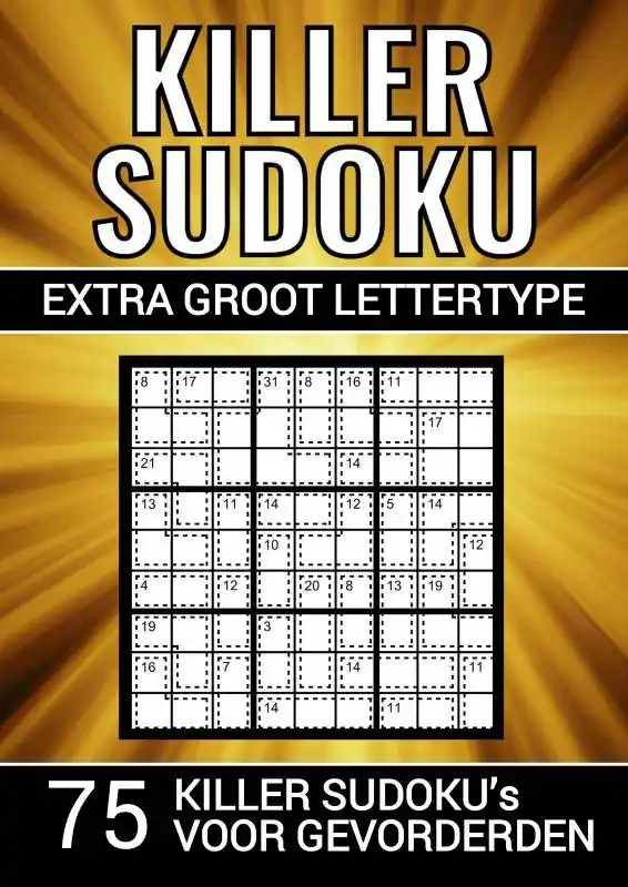 Aanbieding Killer Sudoku - Extra Groot Lettertype - 75 Puzzels voor Gevorderden / Druk 2