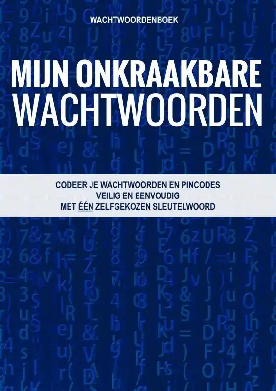 Wachtwoordenboek - Mijn Onkraakbare Wachtwoorden / Druk 1 Alleen Vandaag