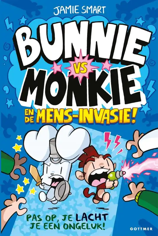 Bunnie vs Monkie en de mens-invasie! / Druk 1 Rechtstreeks Van De Fabrikant